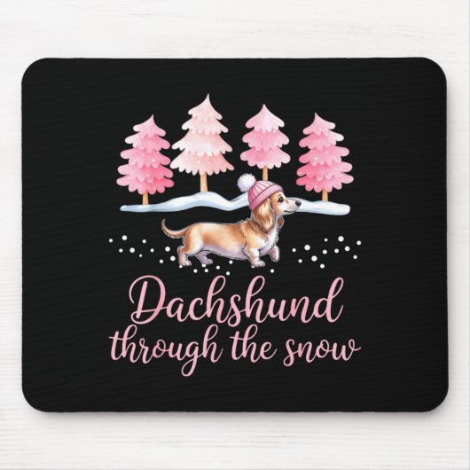 Dachshund Through The Snow Wiener Dog Christmas Mousepad (Vorne)