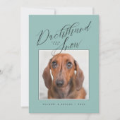 DACHSHUND THRU THE SNOW Add Your Foto (Vorderseite)