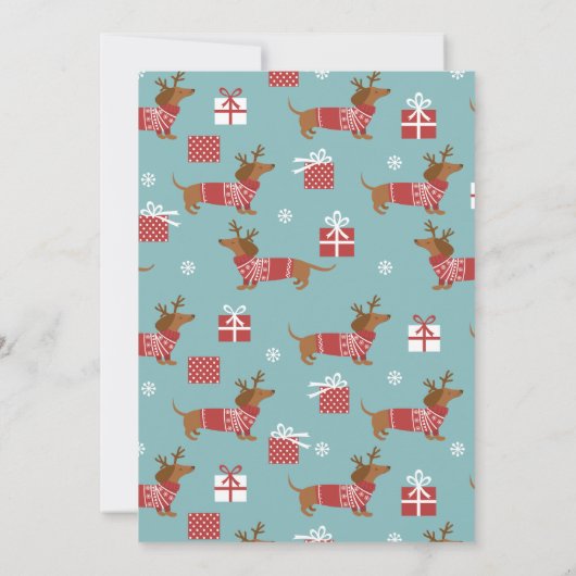 DACHSHUND THRU THE SNOW Add Your Foto (Rückseite)