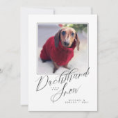 DACHSHUND THRU THE SNOW Add Your Foto (Vorderseite)