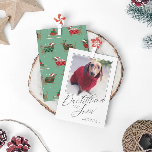 DACHSHUND THRU THE SNOW Add Your Foto