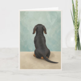 Dachshund-Tier-Beileidskarte Karte