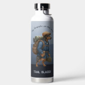 Dachshund Trail Blazer Hiker Drawstring Adventure Trinkflasche (links)
