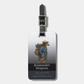 Dachshund Trail Blazer Hiker Personalized Luggage Gepäckanhänger (Vorderseite vertikal)