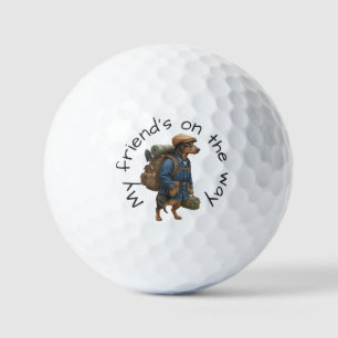 Dachshund Trail Blazer Wanderer Kordelzug Abenteue Golfball