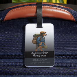 Dachshund Trail Blazer Wanderer Personalisiertes R Gepäckanhänger