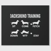 Dachshund Training Dachshund Dog Geschenkpapier (Flach)