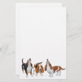 Dachshund-Trio stationär Briefpapier (Vorne/Hinten)