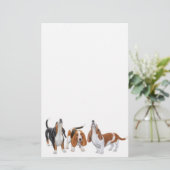 Dachshund-Trio stationär Briefpapier (Stehend Vorderseite)