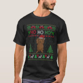 Dachshund Ugly Christmas Sweater Dog Lover T-Shirt (Vorderseite)
