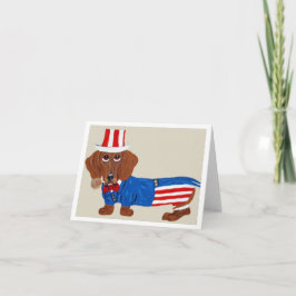 Dachshund Uncle Sam Invitation Einladung