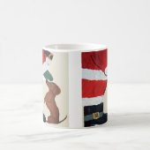 Dachshund und Weihnachtsmann Kaffeetasse (Mittel)