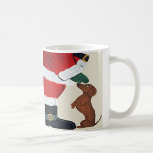 Dachshund und Weihnachtsmann Kaffeetasse