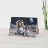 Dachshund Valentine Card Feiertagskarte (Rückseite)