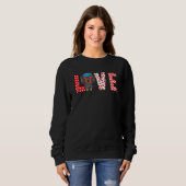 Dachshund Valentines Day Love Valentine Cute Heart Sweatshirt (Vorne ganz)