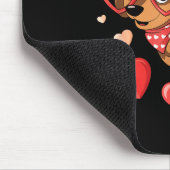Dachshund Valentines Day Wiener Dog Lover Weenie H Mousepad (Ecke)