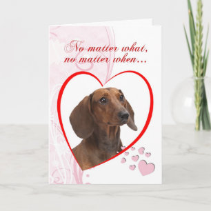 Dachshund Valentinstag Feiertagskarte