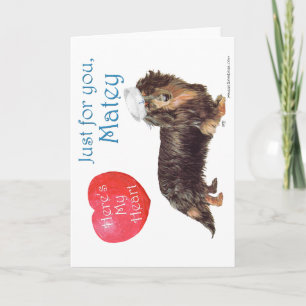 Dachshund Valentinstag Feiertagskarte