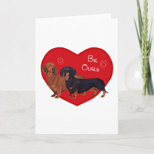 Dachshund Valentinstag Feiertagskarte