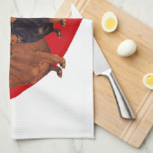 Dachshund Valentinstag Handtuch (Viertel Falte)