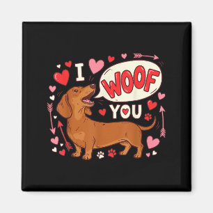 Dachshund Valentinstag Ich Wuffe Dich Liebe Wiener Magnet