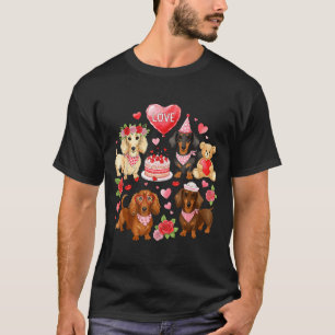 Dachshund Valentinstag Wiener Hund Valentine Fraue T-Shirt
