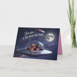 Dachshund Valentinstagskarte Feiertagskarte