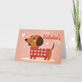 Dachshund Valentinstagskarte Karte