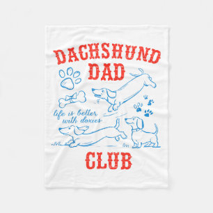 Dachshund-Vater-Club Das Leben ist besser mit Doxi Fleecedecke