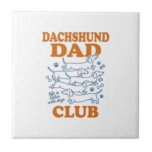 Dachshund-Vater-Club Vintage-Hunde-Shirt-Design_1 Fliese