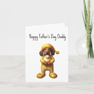 Dachshund-Vater-Vatertagskarte Karte