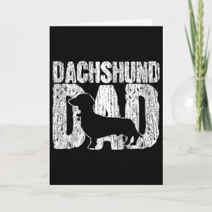 Dachshund Vater Wiener Vater Vatertag Vintage Gi Karte