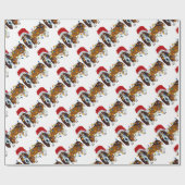 Dachshund verwirrt in den Weihnachtslichtern Geschenkpapier (Flach)