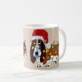 Dachshund verwirrt in den Weihnachtslichtern Kaffeetasse (VorderseiteRechts)