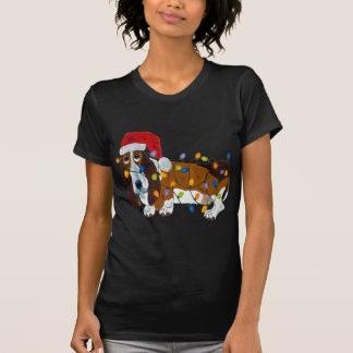 Dachshund verwirrt in den Weihnachtslichtern T-Shirt