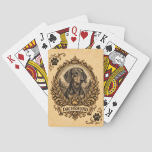 Dachshund, Vintage Heritage Hund Spielkarten