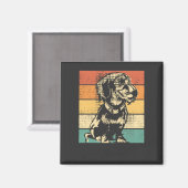 Dachshund Vintage Magnet (Vorderseite/Rückseite)