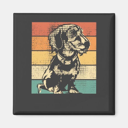 Dachshund Vintage Magnet (Vorne)