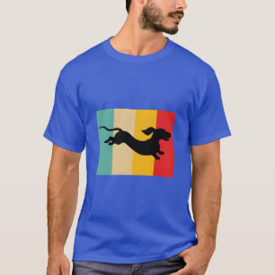 Dachshund Vintage-Silhouette 60er 70er Junge T-Shirt