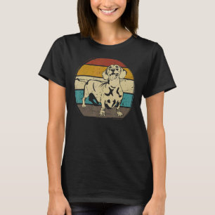 Dachshund Vintage Silhouette 60er 70er Retro Hund T-Shirt