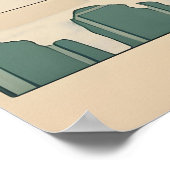 Dachshund Wall Art Japanese Style Bathroom Print Poster (Ecke)