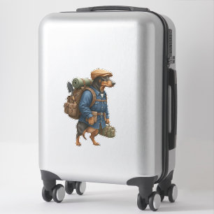 Dachshund Wanderer  Aufkleber