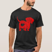 Dachshund Weenie Dog Lover Valentines Day For Wome T-Shirt (Vorderseite)