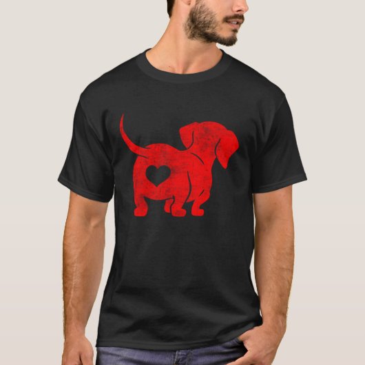 Dachshund Weenie Dog Lover Valentines Day For Wome T-Shirt (Vorderseite)