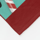 Dachshund Weihnachten Fleecedecke (Ecke)