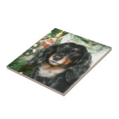 Dachshund Weihnachten Fliese (Seite)