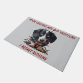 Dachshund Weihnachten Fußmatte (Schrägansicht)