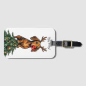 Dachshund Weihnachten Gepäckanhänger (Vorderseite (Horizontal))