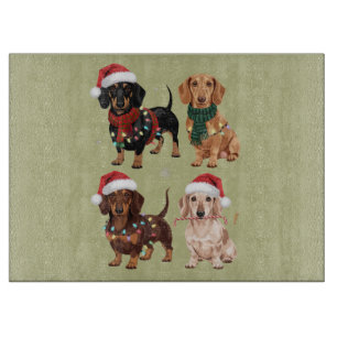 Dachshund Weihnachten Hundemama Liebhaber Weihnach Schneidebrett