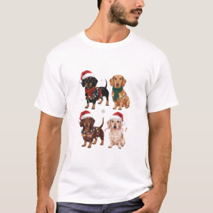Dachshund Weihnachten Hundemama Liebhaber Weihnach T-Shirt